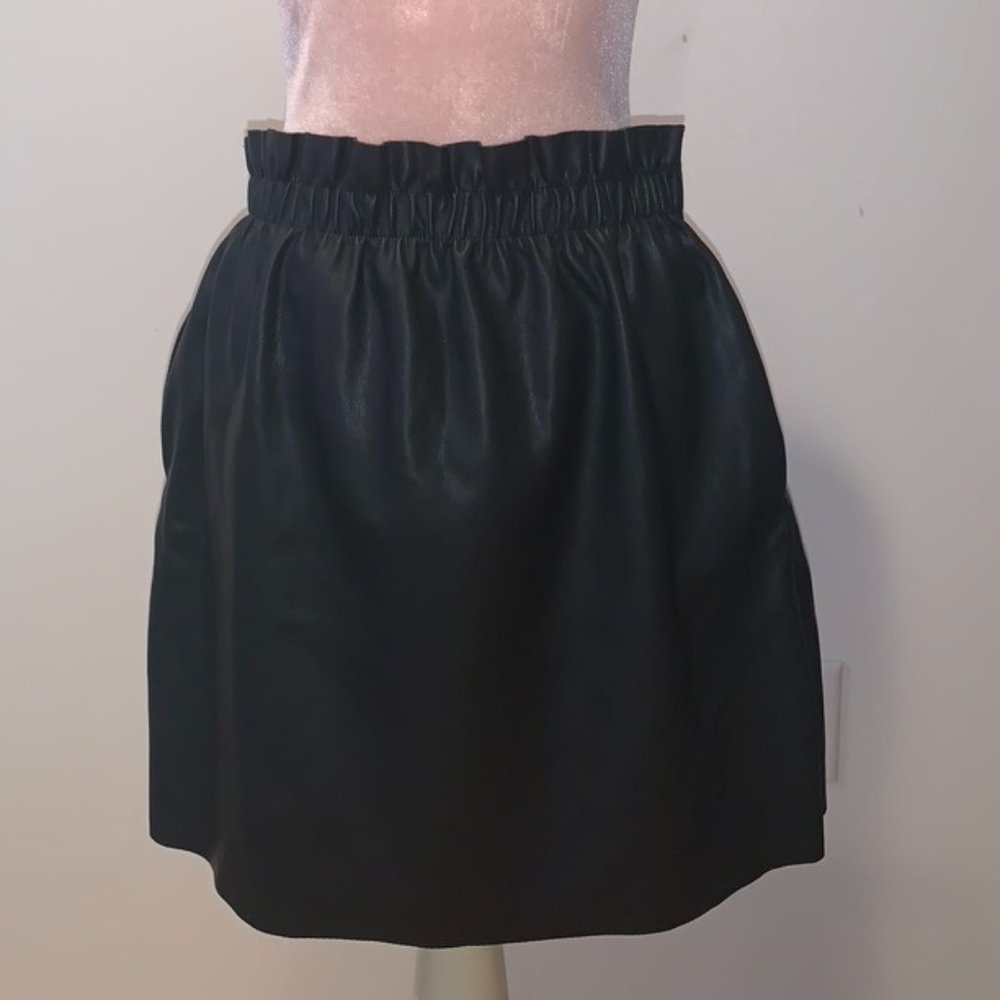 NWT Zara Black Leather Skirt